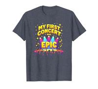 Mon Premier Concert était Epic Kids Music Festival Memory T-Shirt, Homme, Bleu Chiné, 5XL