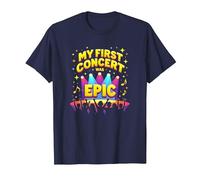 Mon Premier Concert était Epic Kids Music Festival Memory T-Shirt, Homme, Bleu Marine, S