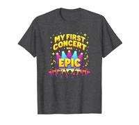 Mon Premier Concert était Epic Kids Music Festival Memory T-Shirt, Homme, Chiné Foncé, S