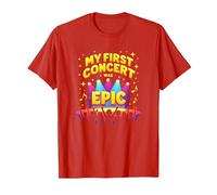 Mon Premier Concert était Epic Kids Music Festival Memory T-Shirt, Homme, Rouge, S