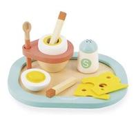 Janod - Mon Premier Coquetier - Œuf à la Coque - Jouet d'Imitation Cuisine et Dinette - 9 Eléments Inclus - Certifié FSC - Peinture à l'Eau - Dès 3 Ans, J06625