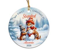 Mon Premier en Tant Que Beau-Père Décoration De Noël A Suspendre Créatif Pendentif De Noël Drôle Ornement Suspendu pour Jardin Salon Festival