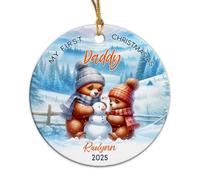 Mon Premier en Tant Que Papa Ornement Suspendu Créatif Décoration De Noël A Suspendre Drôle Pendentif De Noël pour Festival Fête Jardin