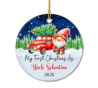 Mon Premier en Tant Qu'Oncle Décoration De Noël A Suspendre Décoratifs Pendentif De Noël Mignon Ornement Suspendu pour Festival Mariage Fête