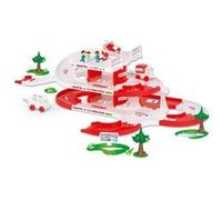 Mon premier garage hopital avec parking et piste + 2 vehicules et 1 helicoptere - jouet 1er age des 1 an - jeu enfant G