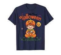 Mon Premier Halloween 2026 Mignon bébé garçon Citrouille Tour ou friandise T-Shirt