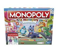 Mon Premier Jeu de Monopoly, Jeu de société pour Enfants à partir de 4 Ans, Plateau de Jeu Double Face, Outils pédagogiques pour Les familles, Multicolore