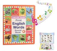Mon premier jouet sonore anglais - Plus de 300 mots, 13 thèmes, jeu de mots amusant, livre éducatif interactif et éducatif pour les enfants âgés de 1 à 3 ans, livre sonore alphabet, éducation scolaire