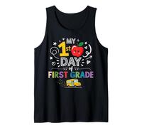 Mon Premier Jour de 1re année d'autobus Scolaire Apple Kids Girls Boys Débardeur