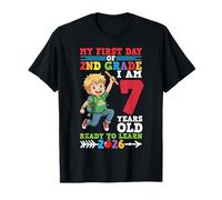 Mon Premier Jour de 2e année 7 Ans prêt à Apprendre 2026 T-Shirt