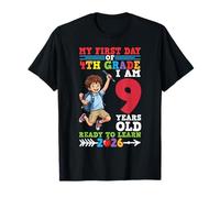 Mon Premier Jour de 4e année 9 Ans prêt à Apprendre 2026 T-Shirt
