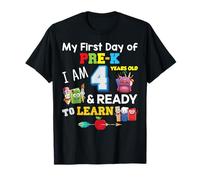 Mon Premier Jour de Maternelle, J'Ai 4 Ans et Je suis prête à réapprendre T-Shirt