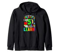 Mon Premier Jour de Maternelle J'Ai 5 Ans et prêt à Apprendre Sweat à Capuche