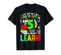 Mon Premier Jour de Maternelle J'Ai 5 Ans et prêt à Apprendre T-Shirt