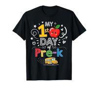 Mon Premier Jour de Maternelle : School Bus Apple Girl Boy Kids PreK T-Shirt