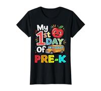 Mon Premier Jour de pré-Maternelle Funny School Bus Apple T-Shirt Graphique avec Valeur