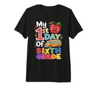 Mon Premier Jour de sixième année : Apple Back to School T-Shirt Haut de Gamme