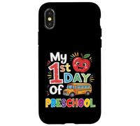 Mon Premier Jour d'école Maternelle drôle Bus Scolaire Apple Funny Coque pour iPhone X/XS