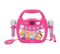 Lexibook- Disney Princesses, Mon Premier Lecteur Musical karaoké avec micros, sans Fil, Fonctions Enregistrement et Changement de Voix, pour Enfant, rouge, MP300DPZ