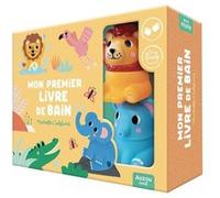 Mon premier livre de bain - Dans la savane - Un coffret avec 2 jouets déclipsables ! livre + 2 jouets de bain cracheurs - Michelle Carlslund - Auzou Philippe Eds - Boîte ou accessoire - Jeux livres ob