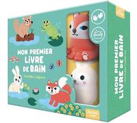 Michelle Carlslund – Le bain de petit renard – Coffret : livre de bain + 2 jouets déclipsables