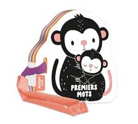 Mon premier livre poussette en noir et blanc - premiers mots