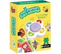 Nathan - Mon premier loto sonore - loto interactif pour les petits - Jeu Educatif et Electronique - apprendre à reconnaître les animaux et leurs sons - A jouer seul ou en famille - A partir de 2 ans