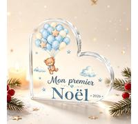 Mon Premier Noel, Boule Mon 1er Noel, Décoration Acrylique Cœur Bébé 2026 | Boule mon premier noel, tendre souvenir bébé à poser pour célébrer Noël 2026 en famille et décorer sa chambre