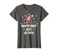 Mon Premier Noël De Papa Dabbing Santa Parents T-Shirt, Femme, Asphalte, S