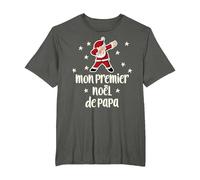 Mon Premier Noël De Papa Dabbing Santa Parents T-Shirt, Homme Grandes Tailles, Asphalte, 2X Tall