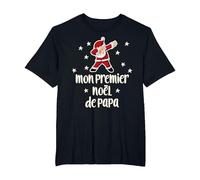Mon Premier Noël De Papa Dabbing Santa Parents T-Shirt, Homme Grandes Tailles, Noir, 3X Tall