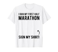 Mon Premier Semi-Marathon Sign My Shirt First Half Marathon T-Shirt