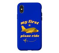 Mon Premier Trajet en Avion pour la première Fois en vol vers Les Vacances Golden Jet Coque pour iPhone X/XS