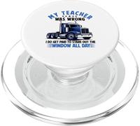 Mon Professeur s'est trompé : Chauffeur de Camion, Hommes, père, Mari, Camionneur PopSockets PopGrip pour MagSafe