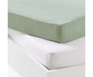 Mon PTIT Dodo LOT 1 ALESE PU + 1 Drap Housse Blanc/Vert DE Gris 60 x 120 cm