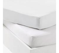 Mon PTIT Dodo LOT 2 DRAPS-Housses Jersey Blanc/Blanc 60 x 120 cm