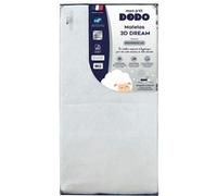 MON P'TIT DODO - Matelas 3D dream ultra respirant et ventilé 60x120 cm Blanc/Anthracite Blanc G