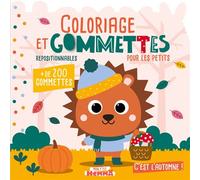 Mon P'tit Hemma - Coloriage et gommettes pour les petits - C'est l'automne ! - Carotte Et Compagnie - Hemma - broché - Document jeunesse