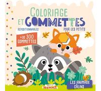 Mon P'tit Hemma - Coloriage et gommettes pour les petits - Les animaux câlins - Livre de coloriage et de gommettes repositionnables - Dès 3 ans