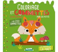 Mon P'tit Hemma - Coloriage et gommettes pour les petits - Les animaux de la forêt - + de 200 gommettes repositionnables - Carotte Et Compagnie - Hemma - Document jeunesse