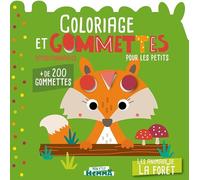 Mon P'tit Hemma - Coloriage et gommettes pour les petits - Les animaux de la forêt - Livre de gommettes repositionnables - coloriage - gommettes - 3 ans