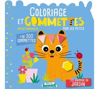 Mon P'tit Hemma - Coloriage et gommettes pour les petits - Les animaux du jardin - + de 300 gommettes repositionnables - Carotte Et Compagnie - Hemma - broché - Document jeunesse