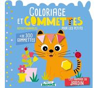 Mon P'tit Hemma - Coloriage et gommettes pour les petits - Les animaux du jardin - Livre de coloriage et de gommettes repositionnables - Dès 3 ans