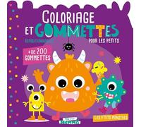 Mon P'tit Hemma - Coloriage et gommettes pour les petits - Les P'tits monstres - 3 ans - livre de coloriage et de gommettes - gommettes repositionnables
