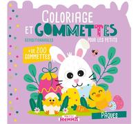 Mon P'tit Hemma - Coloriage et gommettes pour les petits - Pâques - + de 200 gommettes repositionnables - Carotte Et Compagnie - Hemma - broché - Document jeunesse