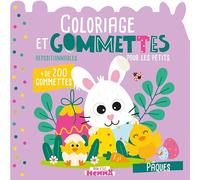 Mon P'tit Hemma - Coloriage et gommettes pour les petits - Pâques - Livre de gommettes repositionnables - coloriage - gommettes - 3 ans