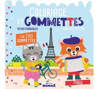 Mon P'tit Hemma - Coloriage et gommettes pour les petits - Paris - + de 200 gommettes repositionnables - Carotte Et Compagnie - Hemma - broché - Document jeunesse