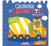 Mon P'tit Hemma - Coloriage et gommettes pour les petits - Sur le chantier - 3 ans - livre de coloriage et de gommettes - gommettes repositionnables