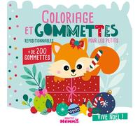 Mon P'tit Hemma - Coloriage et gommettes pour les petits - Vive Noël ! - Carotte Et Compagnie - Hemma - broché - Document jeunesse
