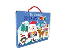 Mon P'tit Hemma - Mes décors avec stickers de Noël (Valisette) - 5 planches décors, 1 livre de colo, des stickers pailletés colorés brillants - Carotte Et Compagnie - Hemma - Jeux livres objets
